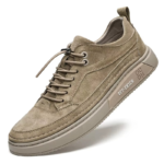 ROYAL STRIDE™ – Genuine Leather Casual Lace-Up Sneakers for Men