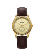 AURELIUS SLIM™ Ultra-Thin Gold Quartz Watch – Classic Leather Strap Business Dress Watch for Men
