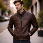 RUSTFORGE™ Classic Biker Leather Coat – Vintage Men’s Genuine Cowhide Motorcycle Jacket - Image 9