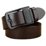 MIDNIGHT SOVEREIGN™ – Black Buckle Genuine Leather Belt - Image 2
