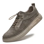 ROYAL STRIDE™ – Genuine Leather Casual Lace-Up Sneakers for Men - Image 3