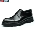 REGAL PLATFORM™ British Leather Dress Shoes – Handmade British Retro Wedding & Formal Shoes for Men - Image 6