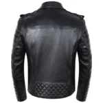 MIDNIGHT PERFECTO™ - Genuine Sheepskin Leather Motorcycle Jacket – Slim Fit Black Biker Coat for Men (Spring & Autumn) - Image 3