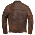 RUSTFORGE™ Classic Biker Leather Coat – Vintage Men’s Genuine Cowhide Motorcycle Jacket - Image 5
