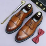REGAL PLATFORM™ British Leather Dress Shoes – Handmade British Retro Wedding & Formal Shoes for Men - Image 7