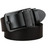 MIDNIGHT SOVEREIGN™ – Black Buckle Genuine Leather Belt - Image 3