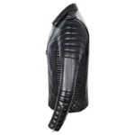 MIDNIGHT PERFECTO™ - Genuine Sheepskin Leather Motorcycle Jacket – Slim Fit Black Biker Coat for Men (Spring & Autumn) - Image 5